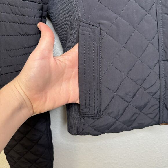 Zara Womens Quilted Puffer Jacket Long Sleeve Snap Button Size Large Fitted Slim - Picture 2 of 5